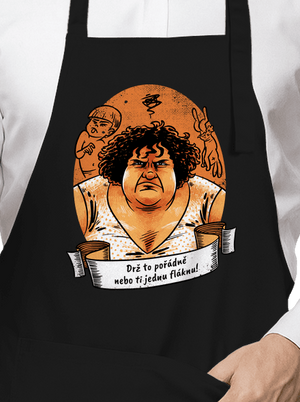 B14: Slunce seno jahody zástěra Black