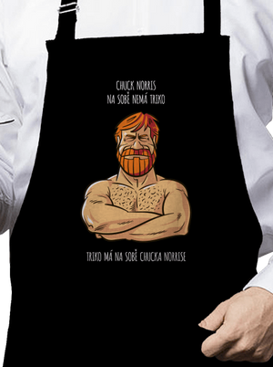 Chuck Norris zástěra Black