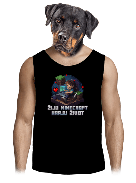 Žiju Minecraft pánské tílko Black