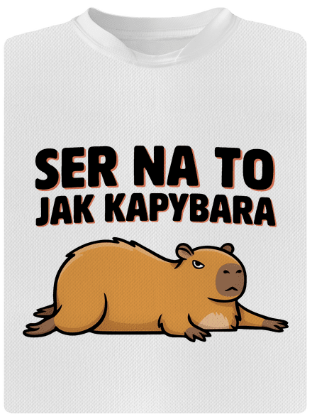 Jak kapybara pánské sportovní tričko White
