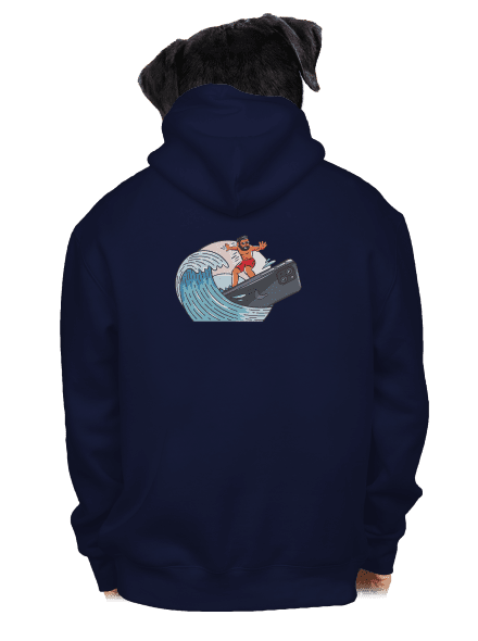 Jsem surfař pánská mikina na zip Navy