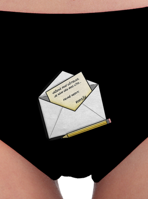 Dopis učitelce dámské kalhotky Black