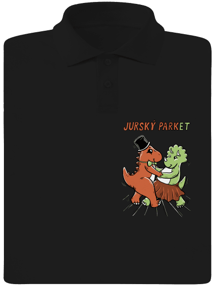 Jurský parket pánská polokošile Black