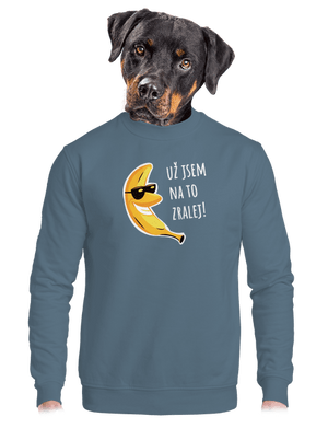 unisex mikina bez kapuce