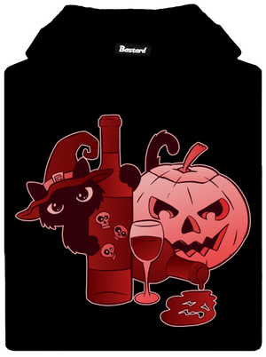 Hello, víno dámská mikina klokanka Black