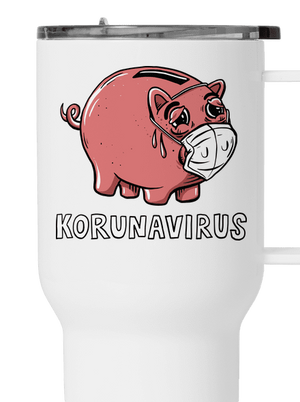 Korunavirus v kasičce termohrnek White