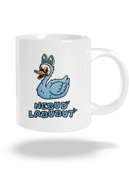 Nebuď labubuť velký hrnek White