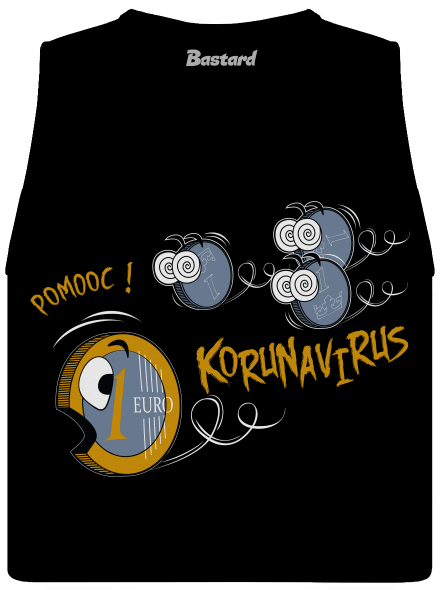 Korunavirus na útěku dámské tílko volné Black