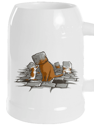 Kočičí hlavy půllitr White