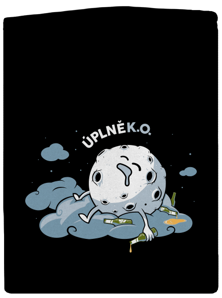 Úplně K. O. pánská mikina na zip Black