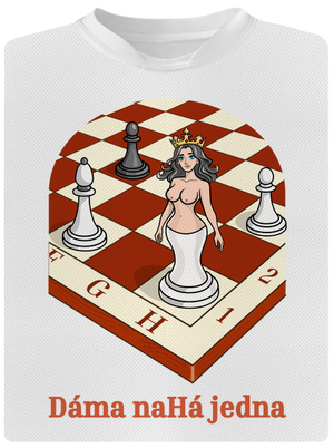 Dáma nahá jedna pánské sportovní tričko White