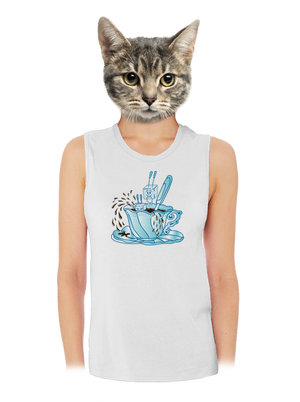 Cukroholik dámské tílko volné White