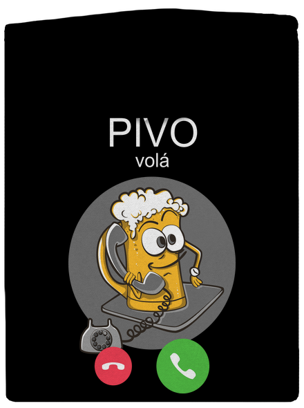 Pivo volá pánská mikina na zip Black