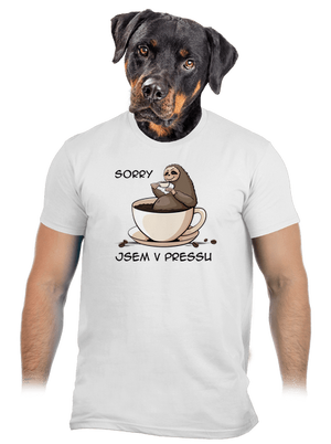 V pressu pánské tričko White