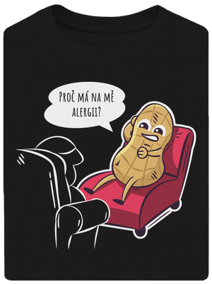 Alergeny u psychologa unisex tričko oversized Black