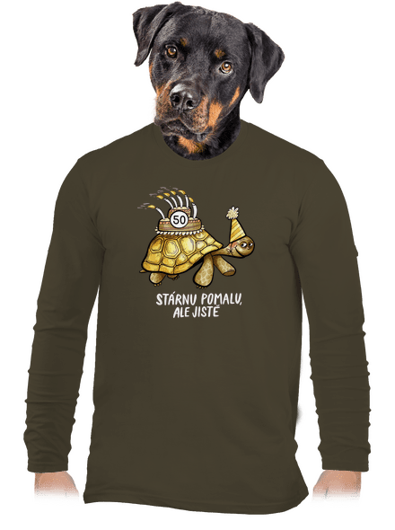 Stárnu pomalu pánské dlouhý rukáv Urban Khaki