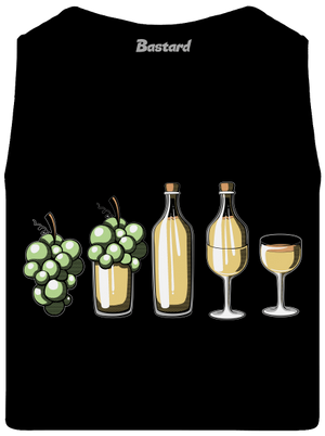 Evoluce bílého vína pánské tílko Black