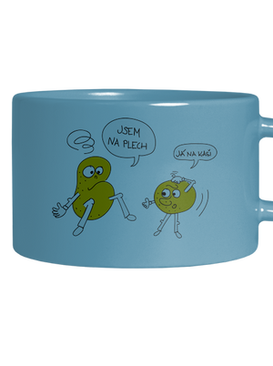 Opilé brambory hrnek makronka Blue Macaron