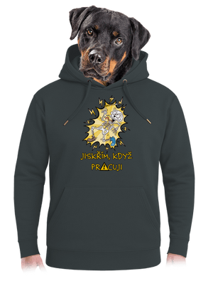 Jiskřím unisex mikina premium Charcoal