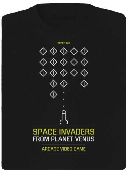 Space Invaders dámské sportovní tričko Black