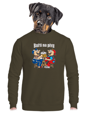 unisex mikina bez kapuce