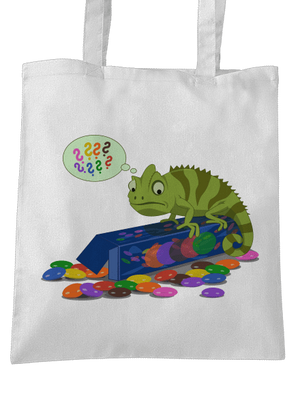 Zmatený chameleon taška White