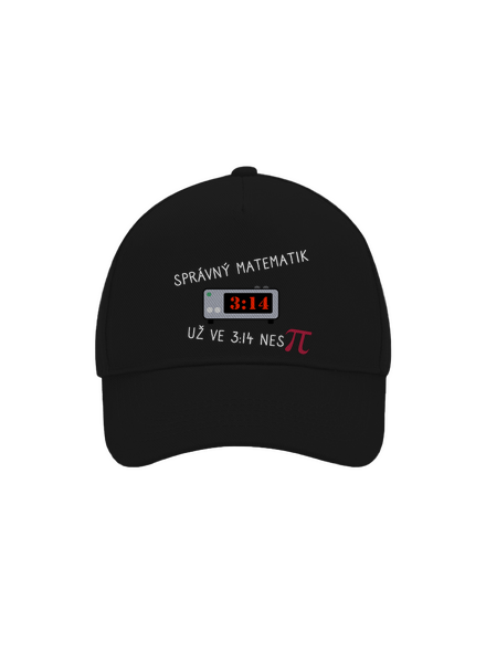 Matematik nespí kšiltovka baseballka Black