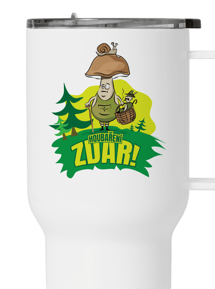 Houbaření zdar termohrnek White