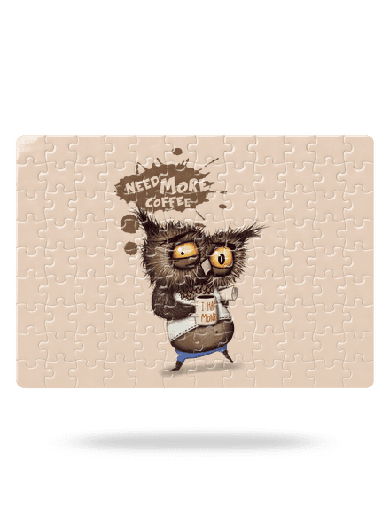 Potřebuju víc kafe puzzle White