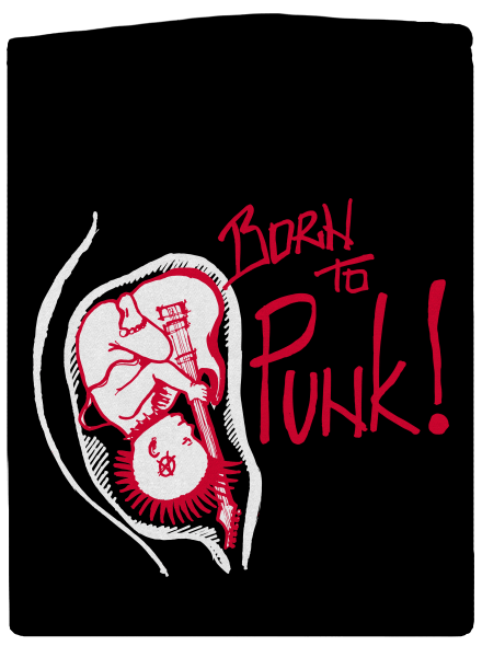 Born to punk dámská mikina na zip Black
