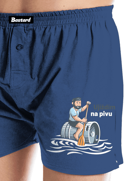 Ujíždím na pivu pánské trenky Blue