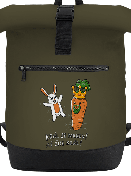 Král je mrkev, ať žije král batoh Military Green