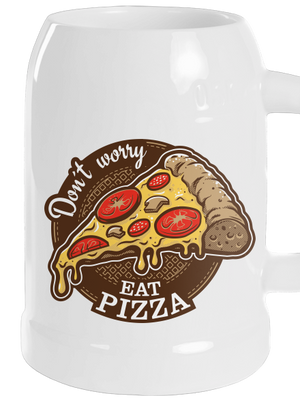 Pizza půllitr White