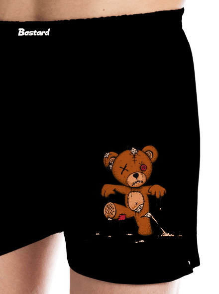 Zombie teddy pánské trenky Black