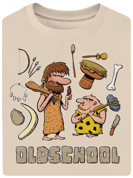 Oldschool unisex tričko oversized Almond