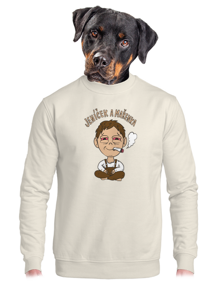 Jeníček a mařenka unisex mikina bez kapuce Off White