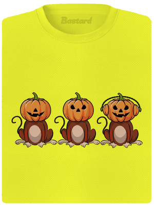 Halloween opičky dámské sportovní tričko Neon Yellow