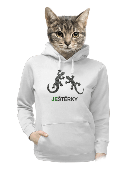 Ještěrky dámská mikina klokanka White