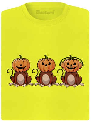 Halloween opičky dámské sportovní tričko Neon Yellow