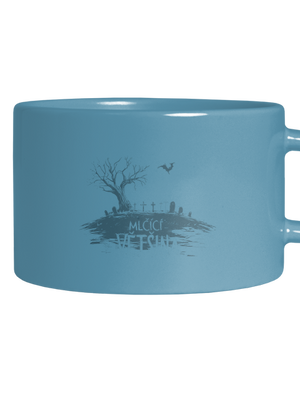 Mlčící většina hrnek makronka Blue Macaron