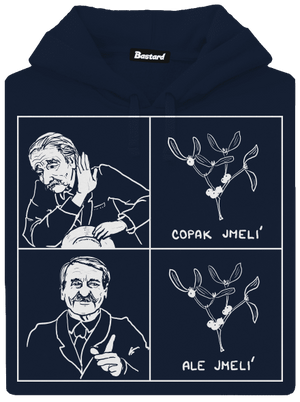 Cimrman: Copak jmelí pánská mikina klokanka Navy