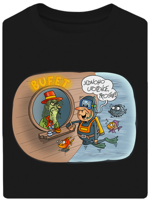 Jednoho utopence unisex tričko oversized Black