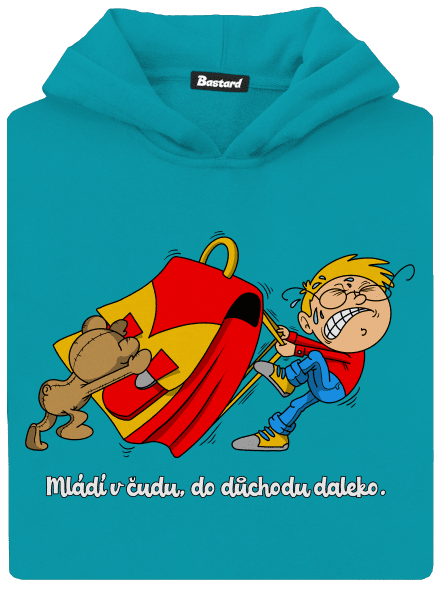 Školák dětská mikina klokanka Hawaiian Blue