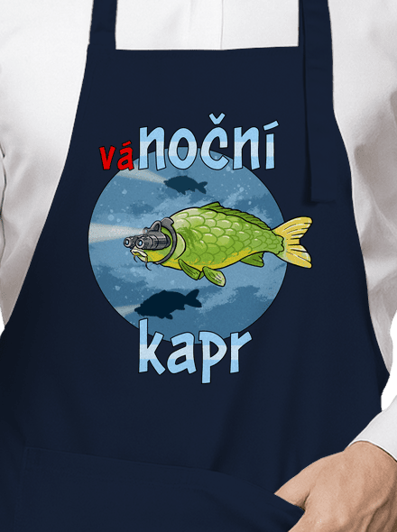 Vánoční kapr zástěra Navy