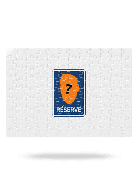 Značka réservé puzzle White