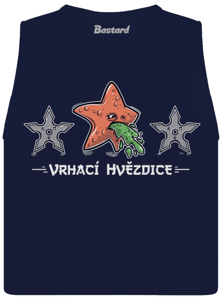 Vrhací hvězdice dámské tílko volné Navy