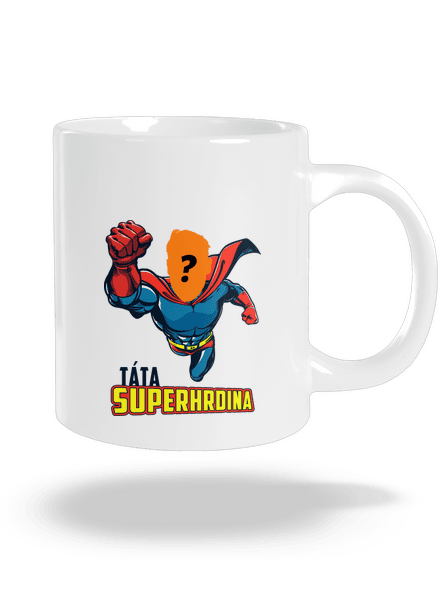 Táta superhrdina velký hrnek White