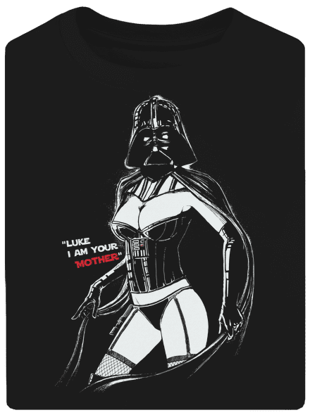Mrs. Vader unisex tričko oversized Black