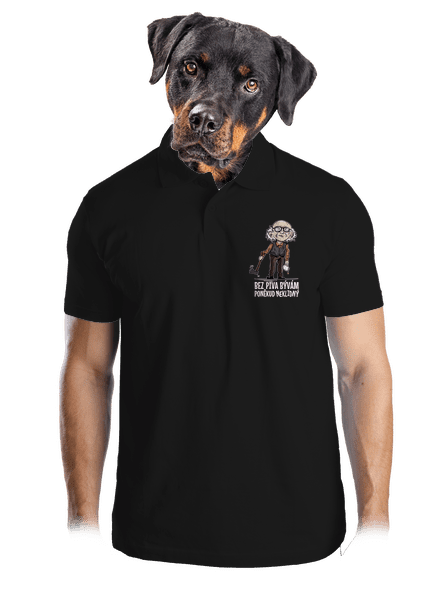 Neklidný bez piva pánská polokošile Black