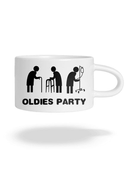 Oldies party hrnek makronka White
